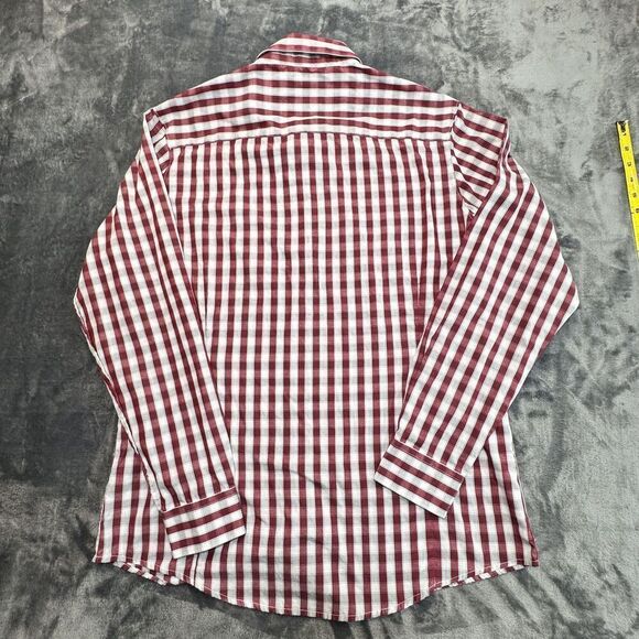 Florida State Seminoles Sz L Shirt Mens Red Check Button Up Long Sleeve Antigua - Picture 8 of 15